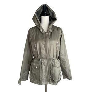 Bella Donna Light Spring Hooded Jacket Olive Green